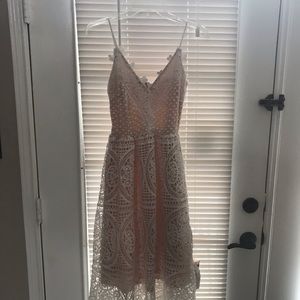 Off white lace casual dress